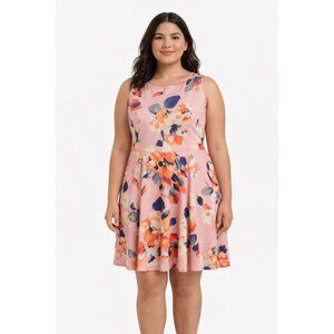 Antonio Melani Womens Miranda Floral Print Dress Size 14 Radiant Spring
